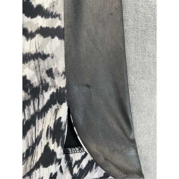 Zebra Print Bodycon Dress Kardashian Kollection Women M Black White Bold Glam - Picture 5 of 14